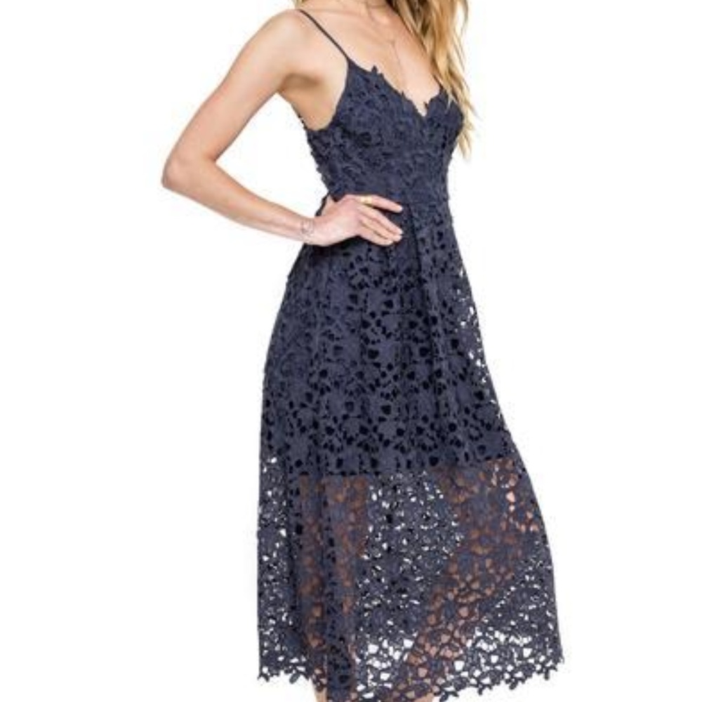 ASTR the label lace midi dress